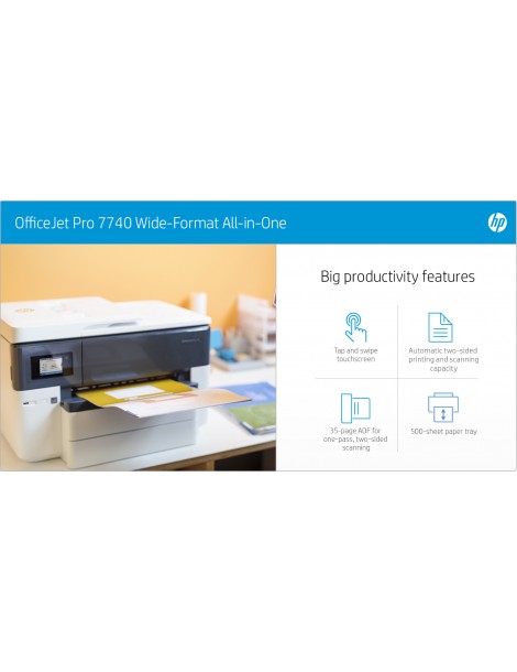 Imprimante A3 Multifonction Jet d’encre HP OfficeJet Pro 7740 (G5J38A)