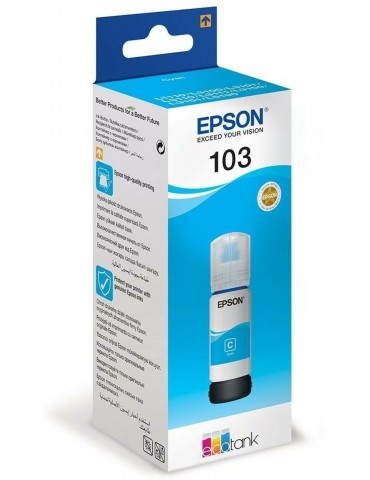 Epson 103 Cyan - Bouteille d'encre Epson EcoTank d'origine (C13T00S24A)