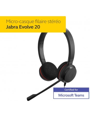 Casque-micro Jabra Evolve 20 MS Stereo (4999-823-109)